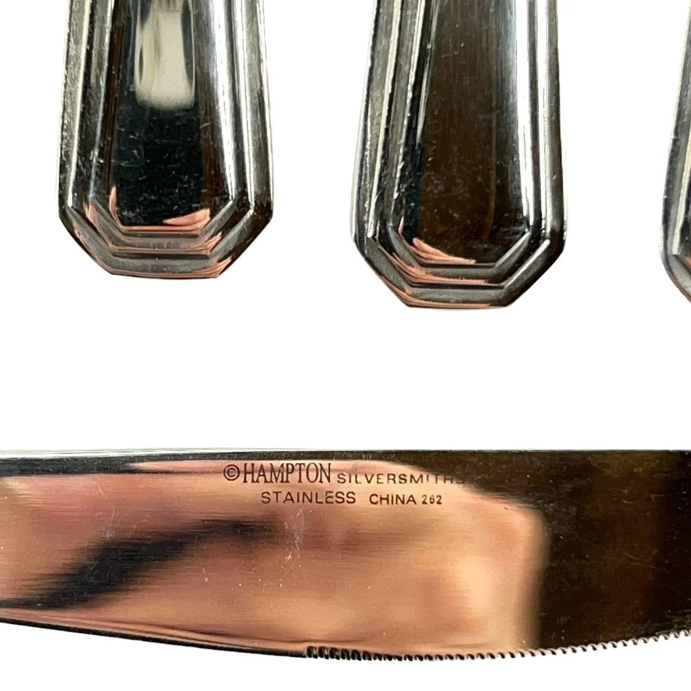Hampton Silversmiths Dinner Knives 8 Stainless Flatware Extra Replacement HSV188